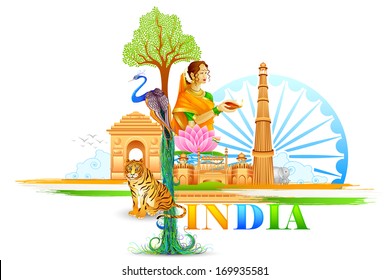 vector illustration of India Wallpaper