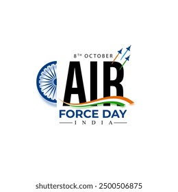Ilustración vectorial de la Plantilla de alimentación de medios sociales del Día de la Fuerza Aérea India