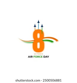 Vector illustration of Indian Air Force Day social media feed template