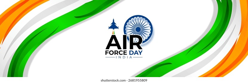 Vektorgrafik der Social Media Feed-Vorlage zum Indian Air Force Day