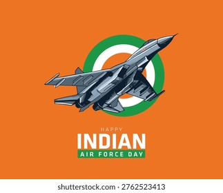 Vector Illustration of Indian Air Force Day