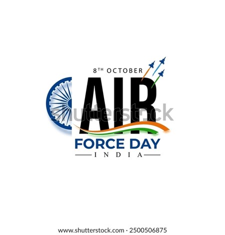 Vector illustration of Indian Air Force Day social media feed template