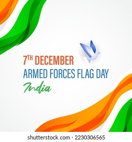 Vector illustration of Indian armed forces day banner