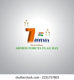 Vector illustration of Indian armed forces day banner