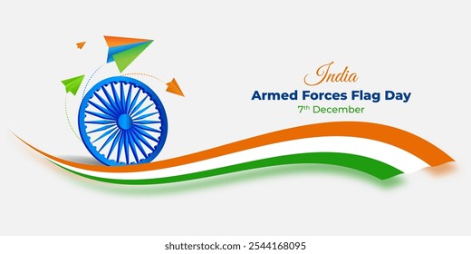 Ilustración vectorial del Día de la Bandera de las Fuerzas Armadas de la India Plantilla en redes sociales