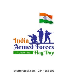 Vector illustration of Indian Armed Forces Flag Day social media template