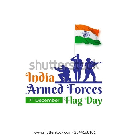 Vector illustration of Indian Armed Forces Flag Day social media template