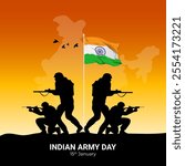 Vector illustration of Indian Army Day social media template