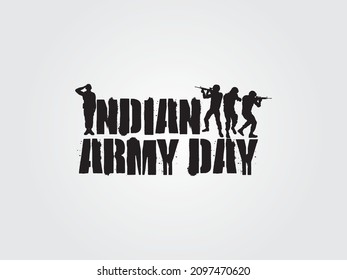 Vector illustration of Indian Army Day,   Army Day is celebrated on January 15 every year in India as it is on this historic day that General KM Cariappa became the first Indian to take charge of army