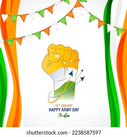 Vector illustration for Indian army day background banner