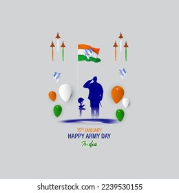 Vector illustration for Indian army day background banner