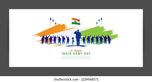 Vector illustration for Indian army day background banner