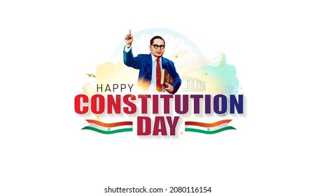 Vector Illustration Of Indian Constitution Day Samvidhan Divas Celebration And Democracy Law Book Poster Design