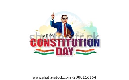 vector illustration of Indian constitution day samvidhan divas celebration and democracy Law book poster design