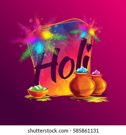 vector illustration. Indian festival of colors festival holi. graphic design for the design of posters, brochures, gift cards, sales. vector isolated colorful cloud 