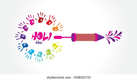  Vector Illustration for Indian festival for Happy Holi card 