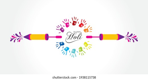 Vector Illustration for Indian festival for Happy Holi card 