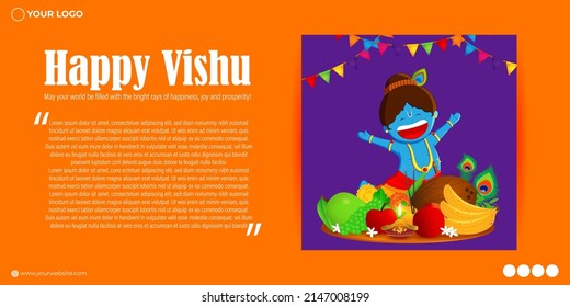 vector illustration for the Indian festival happy Vishu