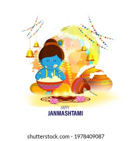 vector illustration for Indian festival Janmashtami