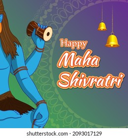 Vector illustration of Indian festival  Maha Shivratri banner