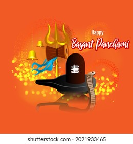 vector illustration for Indian festival nag Panchami with text means snakes festival