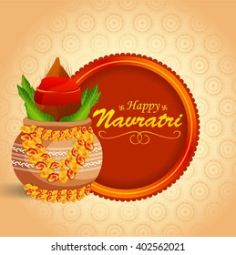 Vector illustration of indian festival navratri celebration kalash sthapana. Vector illustration of indian festival navratri celebration kalash sthapana.