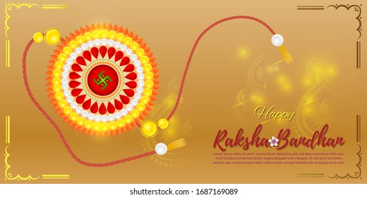 vector illustration for Indian festival Raksha Bandhan means Raksha Bandhan
