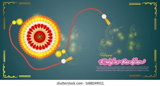 vector illustration for Indian festival Raksha Bandhan means Raksha Bandhan