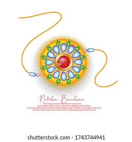 Vector Illustration for Indian festival Raksha Bandhan with Decorated rakhi, Raksha Bandhan Background 