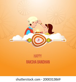 vector illustration for Indian festival Raksha Bandhan means Raksha Bandhan