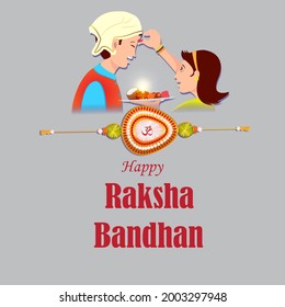 vector illustration for Indian festival Raksha Bandhan means Raksha Bandhan