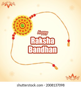 Vector illustration for Indian festival Raksha Bandhan means the thread of love bond.