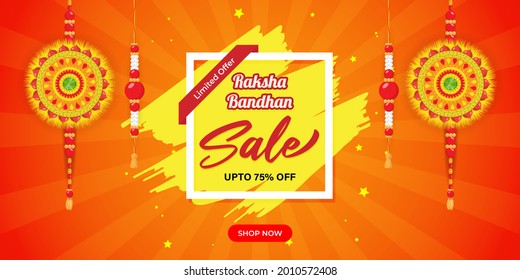 Vector illustration for Indian festival Raksha Bandhan sale banner