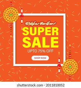 Vector illustration for Indian festival Raksha Bandhan sale banner