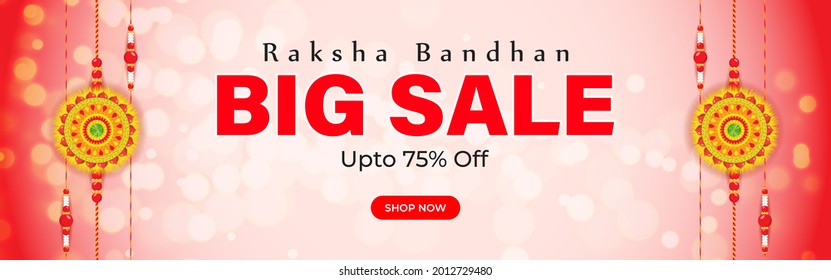 Vector illustration for Indian festival Raksha Bandhan sale banner