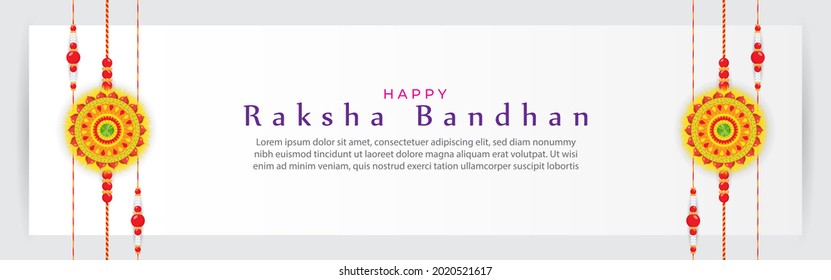 Vector illustration for Indian festival Raksha Bandhan means the thread of love bond.