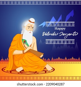 vector illustration for the Indian festival Valmiki Jayanti 