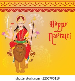 Vector illustration Of Indian Festival,Navratri Celebration.