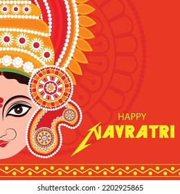Vector illustration of Indian Festival,Navratri Celebration.