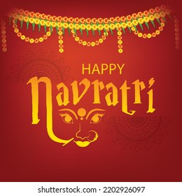 Vector illustration of Indian Festival,Navratri Celebration.