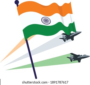 vector illustration of Indian flag for independence day. 15 august