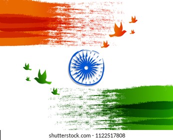 vector illustration of Indian flag theme background for Indian Independence day.card design for 15th August.