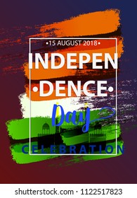 vector illustration of Indian flag theme background for Indian Independence day.card design for 15th August.