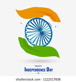 vector illustration of Indian flag theme background for Indian Independence day.card design for 15th August.