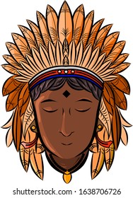 vector illustration of Indian girl using Indian special attributes perfect for tattoos and other designs and t shirt design