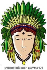 vector illustration of Indian girl using Indian special attributes perfect for tattoos and other designs or t shirt design
