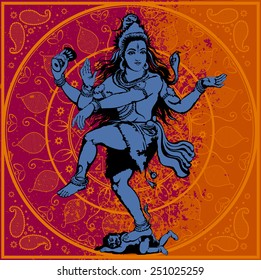 Vector illustration - Indian god Shiva