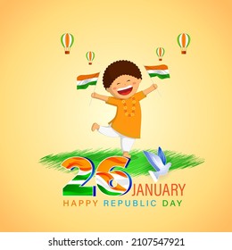 vector illustration for Indian happy republic day 