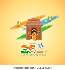 vector illustration for Indian happy republic day 