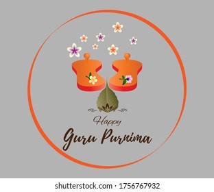 vector illustration for Indian holy Day with text Guru Purnima means 
Guru Purnima